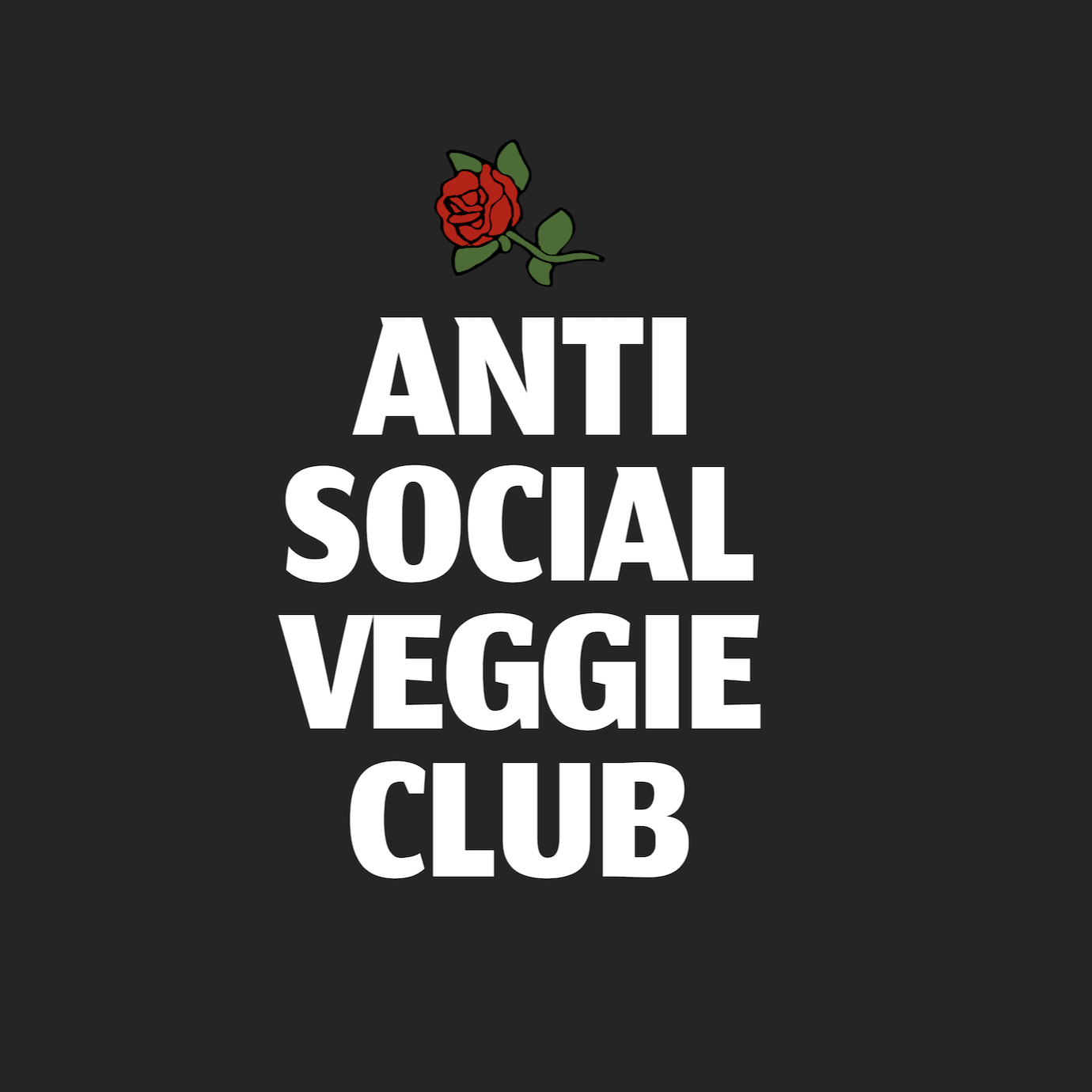 Anti Social Veggie Club - &Oslash;kologisk bomuld Hoodies